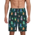 thumbnail image 1 of Lsque Bright ladybugs Pattern Mens Sleep Pajama Shorts,Short Pajama Pants, Cotton Ultra-Soft Knit-Small, 1 of 6