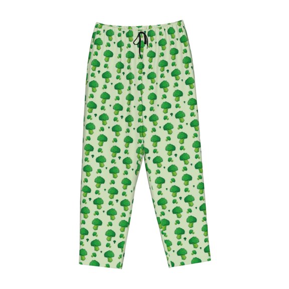 Lsque Broccoli 1 Print Women's Pajama Pants, Lounge Pant - Comfortable Home Wear,Elastic Waistband, Stylish Design-Medium