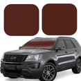 thumbnail image 1 of Lsque Brown 2 PCS Windshield Sun Shade | CarFoldable Window Covers | Car Accessories Reflect UV for Universal Cars SUV Truck | Small, 1 of 7
