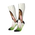 thumbnail image 1 of Lsque Brown Bunny Printed Crew Socks Men's Women's LightWeight Thin Casual Calf Socks ,Knee High Socks,Cotton Socks, 1 of 9