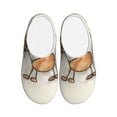 thumbnail image 1 of Lsque Brown Cat Cartoon Pattern Womens Comfort Cotton on Scuff With Memory Foam and Anti-skid Sole Slipper-42/43, 1 of 7