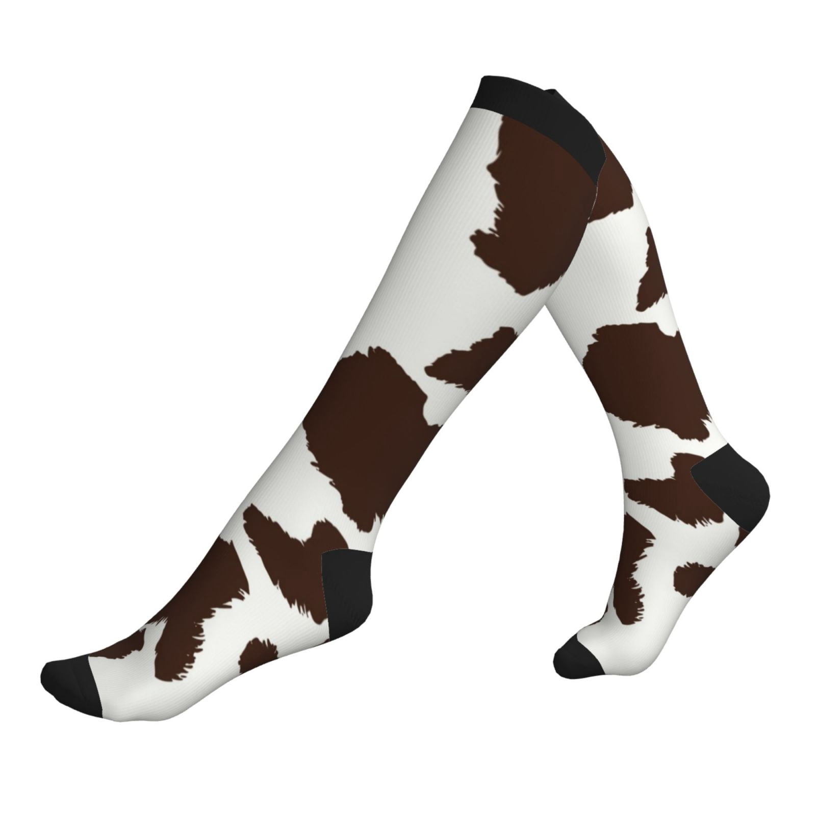 Lsque Brown Cow Pattern Sport Compression Socks for Men & Women 15-20 ...