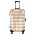 thumbnail image 1 of Lsque Brown Gingham Printed Luggage Cover, Travel Luggage Protector,Scratch and Dirt Resistant, Fits 18-32 Inch Luggage - Small, 1 of 9