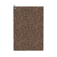 thumbnail image 1 of Lsque Brown Leopard Premium Golf Towel - Ultra Absorbent and Quick Drying Microfiber Towel with Carabiner - Gift for Men -24" X 16", 1 of 1