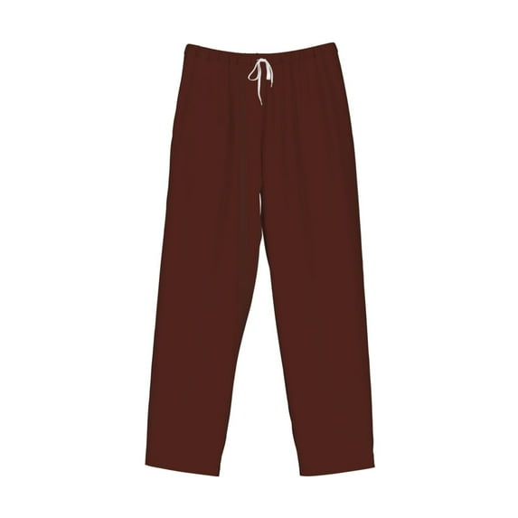 Lsque Brown Print Men's Pajama Pants, Lounge Pant - Comfortable Home Wear,Elastic Waistband, Stylish Design-Large