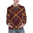 thumbnail image 1 of Lsque Buffalo Check Plaid Pattern Casual Women's Hoodie,Hooded Sweatshirt with Kangaroo Pocket,Pullover Hoodie with Eye-catching Drawstrings-XX-Large, 1 of 7