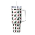thumbnail image 1 of Lsque Buffalo Plaid Christmas Trees Pattern 40 OZ Ice Bully Cup with Handle and Straw, Double Wall Stainless Steel Tumbler Travel Coffee Cup with Lid for Christmas Present, 1 of 8