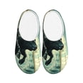 thumbnail image 1 of Lsque Bull Charging Through Waves Pattern Womens Comfort Cotton on Scuff With Memory Foam and Anti-skid Sole Slipper-42/43, 1 of 7