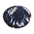 thumbnail image 1 of Lsque Bulldog with Forest Flag Pattern Round Bar chair cushion covers Velvet Fabric Premium Comfort Protects from Scratches and Stains for 14-17 Inch Chair-13 inch, 1 of 7