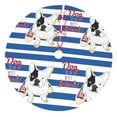 thumbnail image 1 of Lsque Bulldog Friend Print Christmas Tree Skirt, Tree Skirt with Ties or Velcro, Perfect for Holiday Decorations, Halloween, and New Year-48", 1 of 7