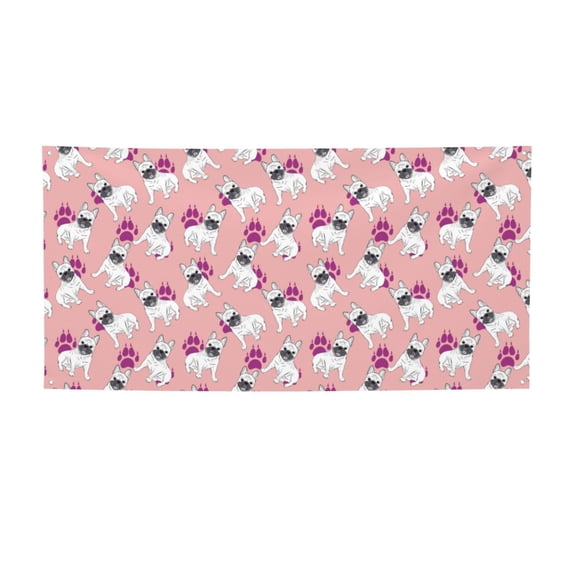 Lsque Bulldog Pattern Party Banner, Festive Banner , Holiday Celebrations and Events for Carnival Birthday Party Festival Decorations-Small