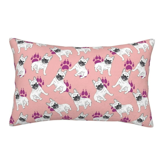 Lsque Bulldog Pattern Pillow Case – Soft & Cozy Throw Pillow Cover, Hypoallergenic Cushion Case for Sleeping Women with Envelope Closure-20"x30"