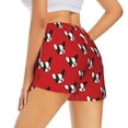 thumbnail image 1 of Lsque Bulldog Red Printed Women's Running Shorts with Liner Pockets,Elastic Quick Dry Workout Athletic Gym Yoga Shorts,Womens High Waist Shorts-Large, 1 of 9