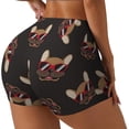 thumbnail image 1 of Lsque Bulldog with Sunglasses Pattern High Waisted Biker Shorts for Women-Tummy Control Fitness Athletic Workout Running Yoga Gym Shorts,Moisture-Wicking-Large, 1 of 9