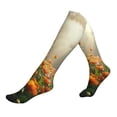 thumbnail image 1 of Lsque Butterflies In Flower Field Pattern Sport Compression Socks for Men & Women 15-20 mmHg Knee High Nurse Pregnant Running Medical and Travel Athletic, 1 of 6