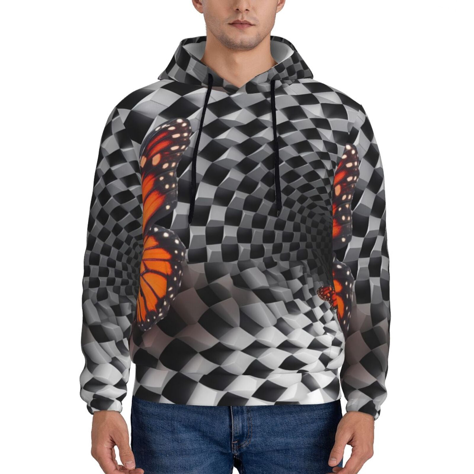 Purple Psychedelic Optical illusion Men's Hoodie