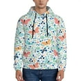 thumbnail image 1 of Lsque Butterflies Pattern Casual Men's Hoodie,Hooded Sweatshirt with Kangaroo Pocket,Pullover Hoodie-Large, 1 of 7