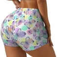thumbnail image 1 of Lsque Butterflies on Polka Dots Pattern High Waisted Biker Shorts for Women-Tummy Control Fitness Athletic Workout Running Yoga Gym Shorts,Moisture-Wicking-Medium, 1 of 9