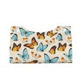 thumbnail image 1 of Lsque Butterflies Printed Long Tissue Box Cover Holder, Facial Paper Organizer Dispenser,Triangle with Bottom Belt, PVC Leather Decorative Organizer, 1 of 9