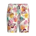thumbnail image 1 of Lsque Butterflies and Roses Mens Sleep Pajama Shorts,Short Pajama Pants, Cotton Ultra-Soft Knit-XX-Large, 1 of 9