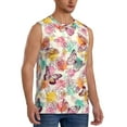 thumbnail image 1 of Lsque Butterflies and Roses Print Men's Cotton Blend Sleeveless Muscle Shirts (S-3XL)- Moisture Wicking, Odor Protection, UPF 30+,3X-Large, 1 of 8