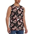 thumbnail image 1 of Lsque Butterflies1 Print Men's Cotton Blend Sleeveless Muscle Shirts (S-3XL)- Moisture Wicking, Odor Protection, UPF 30+,X-Large, 1 of 8
