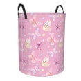 thumbnail image 1 of Lsque Butterfly 1 pattern Laundry Hamper Basket, Tall Woven Rope Hamper Basket for Clothes, Lightweight Storage Basket, Collapsible Waterproof-Medium, 1 of 8