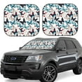 thumbnail image 1 of Lsque Butterfly 2 PCS Windshield Sun Shade | CarFoldable Window Covers | Car Accessories Reflect UV for Universal Cars SUV Truck | Medium, 1 of 7