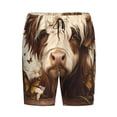 thumbnail image 1 of Lsque Butterfly Cow Barrel Mens Sleep Pajama Shorts,Short Pajama Pants, Cotton Ultra-Soft Knit-3X-Large, 1 of 9