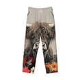 thumbnail image 1 of Lsque Butterfly Cow With Flowers Print Men's Pajama Pants, Lounge Pant - Comfortable Home Wear,Elastic Waistband, Stylish Design-Medium, 1 of 9