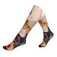 thumbnail image 1 of Lsque Butterfly Floral Elegance Pattern Sport Compression Socks for Men & Women 15-20 mmHg Knee High Nurse Pregnant Running Medical and Travel Athletic, 1 of 1