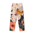 thumbnail image 1 of Lsque Butterfly Floral Elegance Print Men's Pajama Pants, Lounge Pant - Comfortable Home Wear,Elastic Waistband, Stylish Design-X-Large, 1 of 9
