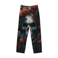 thumbnail image 1 of Lsque Butterfly Flower Skull Print Men's Pajama Pants, Lounge Pant - Comfortable Home Wear,Elastic Waistband, Stylish Design-XX-Large, 1 of 9