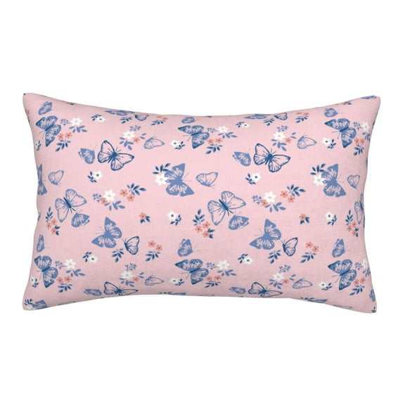 Lsque Butterfly Pattern Pillow Case – Soft & Cozy Throw Pillow Cover, Hypoallergenic Cushion Case for Sleeping Women with Envelope Closure-20"x30"