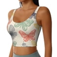 thumbnail image 1 of Lsque Butterfly Printed Women'S Sports Bra, Compression, Moisture Wicking, High-Impact Sports Bra For Women,Supportive sports bra-, 1 of 9