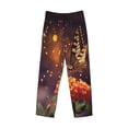 thumbnail image 1 of Lsque Butterfly Sitting on a Flower Print Men's Pajama Pants, Lounge Pant - Comfortable Home Wear,Elastic Waistband, Stylish Design-Small, 1 of 9