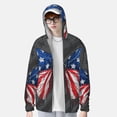 thumbnail image 1 of Lsque Butterfly With USA Flag UPF 50+ Lightweight Sun Protection Men's Women's Long Sleeve Shirt, Hoodie Performance -X-Large, 1 of 9