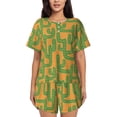 thumbnail image 1 of Lsque Cactus 2 Women's Short-Sleeved Pajama Set - 2 Piece Soft and Lightweight Sleepwear Set-3X-Large, 1 of 9