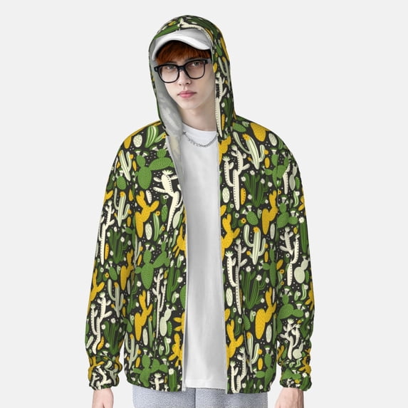 Lsque Cactus 4 UPF 50+ Lightweight Sun Protection Men's Women's Long Sleeve Shirt, Hoodie Performance -3X-Large