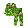 thumbnail image 1 of Lsque Cactus And Succulents Pattern Long Sleeve Pajama Set for Men - Soft 2-Piece Sleepwear and Loungewear Set with Pockets, Comfy Nightwear-X-Large, 1 of 7