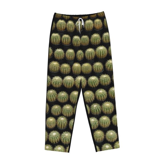 Lsque Cactus Farmland Print Women's Pajama Pants, Lounge Pant - Comfortable Home Wear,Elastic Waistband, Stylish Design-Small