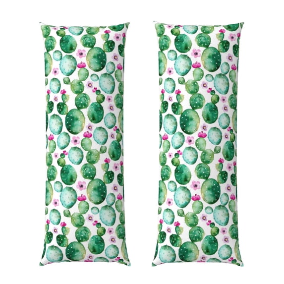 Lsque Cactus Plants Body Pillow Case Cover,Ultra-Soft Microfiber Bed Pillow Cases 20x54 inches,Elegant Bedding,Breathable Durable Pillow Cover with Envelope Closure