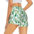 thumbnail image 1 of Lsque Cactus Plants1 Printed Women's Running Shorts with Liner Pockets,Elastic Quick Dry Workout Athletic Gym Yoga Shorts,Womens High Waist Shorts-Large, 1 of 9