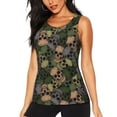 thumbnail image 1 of Lsque Camouflage Skulls Printed Workout Tank Tops for Women, Athletic Sports Tank Tops, Compression Sleeveless Dry Fit Shirts,Sleeveless Yoga Shirt-X-Large, 1 of 9