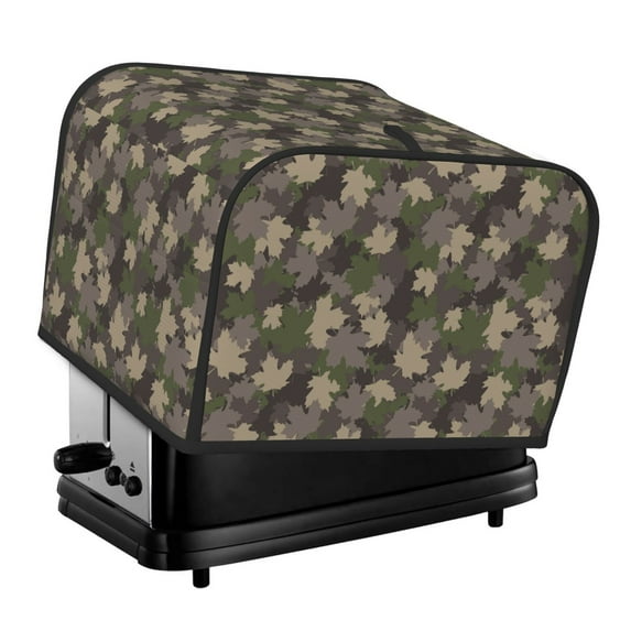 Lsque Camouflage maple Print 4 Slice Toaster Cover , Kitchen Appliance Dustproof Protector , Toaster Protector Dustproof Kitchen Appliance Cover