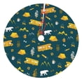 thumbnail image 1 of Lsque Camping Print Christmas Tree Skirt, Tree Skirt with Ties or Velcro, Perfect for Holiday Decorations, Halloween, and New Year-30", 1 of 7