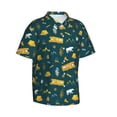 thumbnail image 1 of Lsque Camping pattern Hawaiian Shirt for Men, Unisex Summer Beach Casual Short Sleeve Button Down Shirts-Medium, 1 of 9