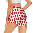 thumbnail image 1 of Lsque Canada Printed Women's Running Shorts with Liner Pockets,Elastic Quick Dry Workout Athletic Gym Yoga Shorts,Womens High Waist Shorts-XX-Large, 1 of 9