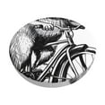 thumbnail image 1 of Lsque Capybara Riding Bicycle Pattern Round Bar chair cushion covers Velvet Fabric Premium Comfort Protects from Scratches and Stains for 14-17 Inch Chair-12 inch, 1 of 7