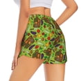 thumbnail image 1 of Lsque Carrot Eggplant Printed Women's Running Shorts with Liner Pockets,Elastic Quick Dry Workout Athletic Gym Yoga Shorts,Womens High Waist Shorts-XX-Large, 1 of 9